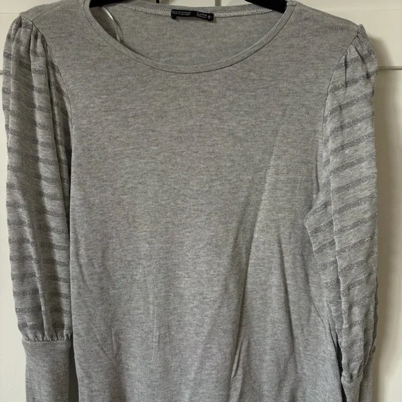 Zara Gray Long Sleeve Women's Top - Picture 4 of 4